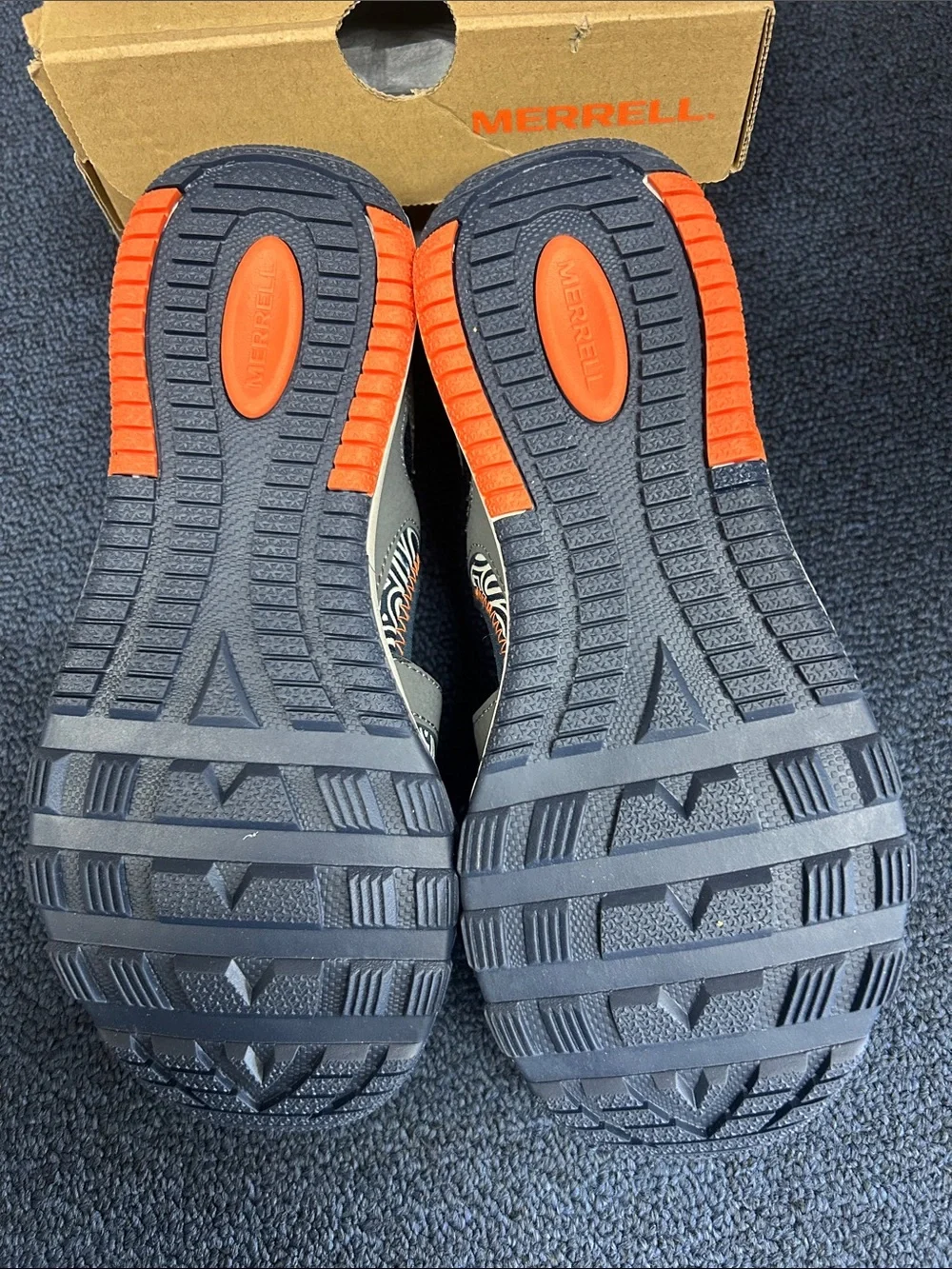 Merrell Kids hydro  Navy and Orange Water-Ready Sandals